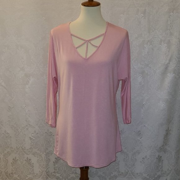 Ruby Ribbon Pink Lounge About Tunic #1669 - Picture 4 of 13